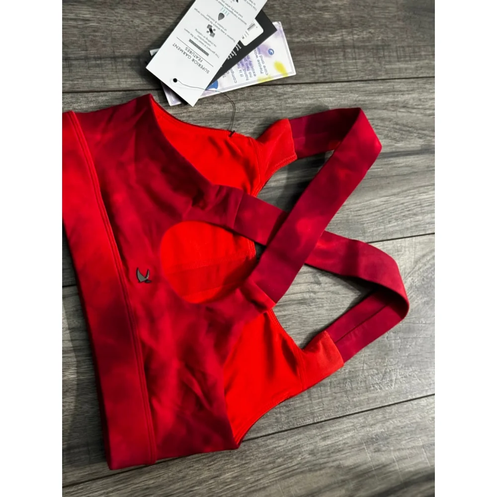 Glyder TieDye Cherry Tonal Dye Full Force Sports Bra XS, retail $56 - Picture 8 of 9